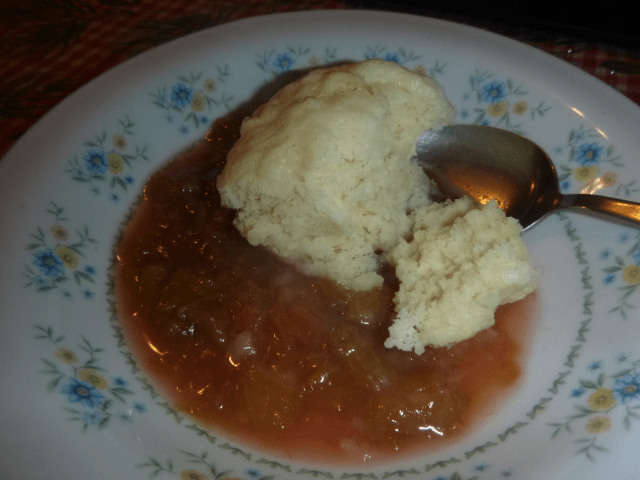 rhubarb and dumpings